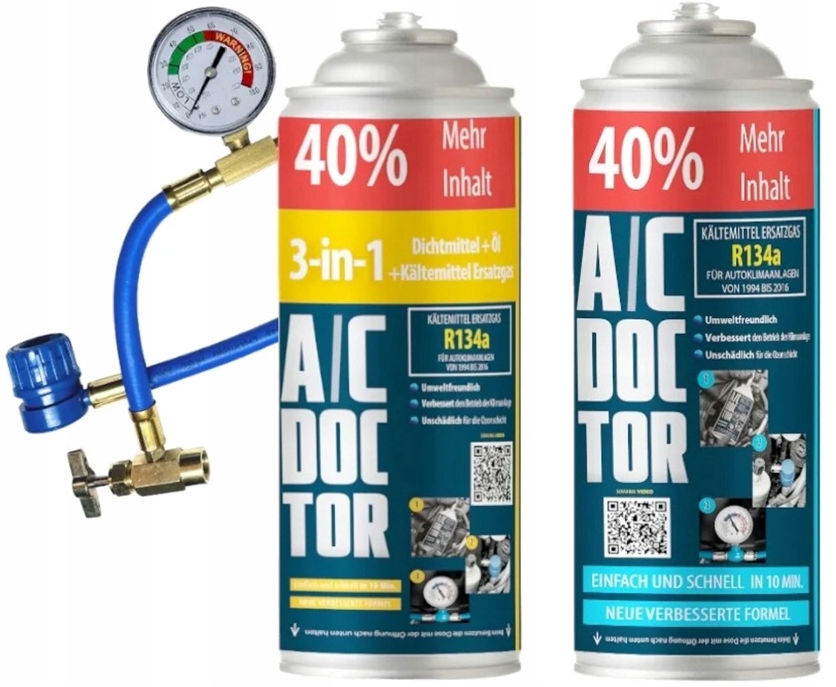 AC Doctor PAKIET klimatyzacja w aucie napraw napełnij ClimaSet 3w1 FIX XXL
