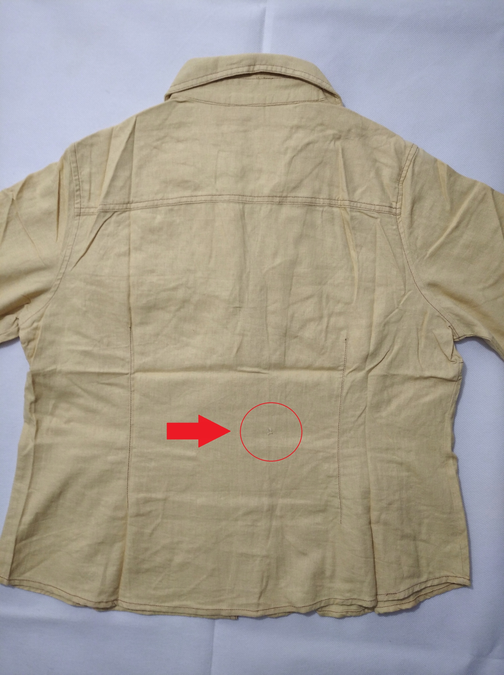 Kurtka koszulowa lniana white stag 44 dziurka Odcień słomkowy