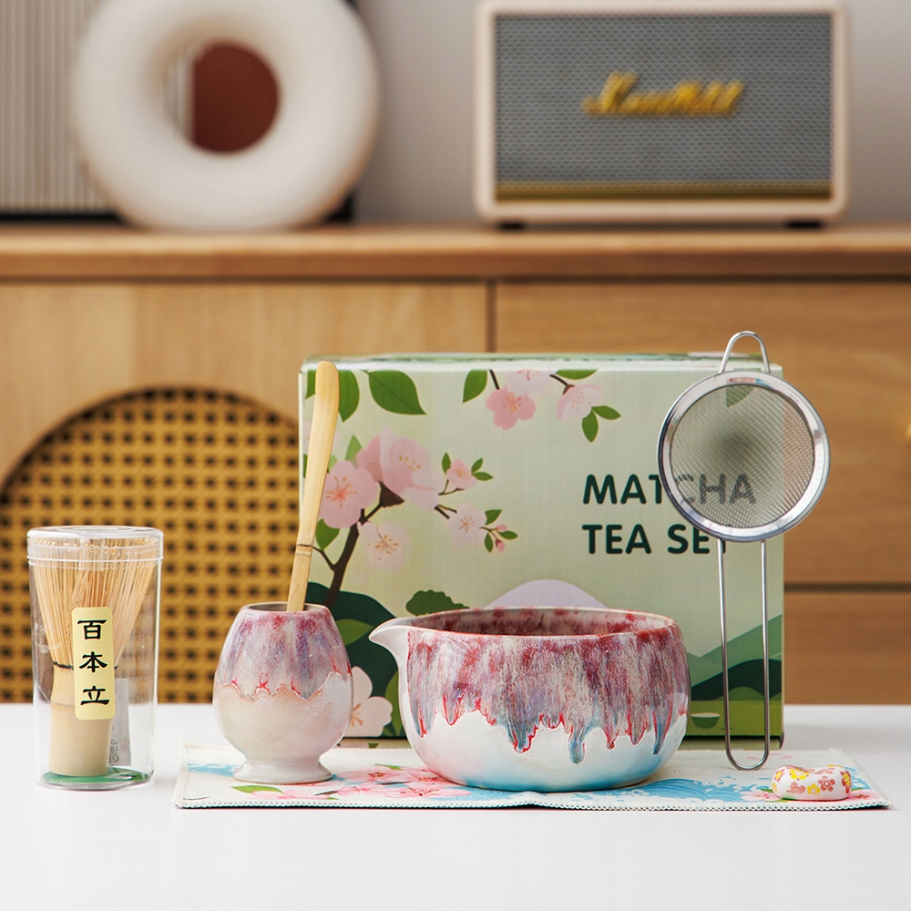 Bambusová Dárková Sada Na Čaj Matchy Chashaku