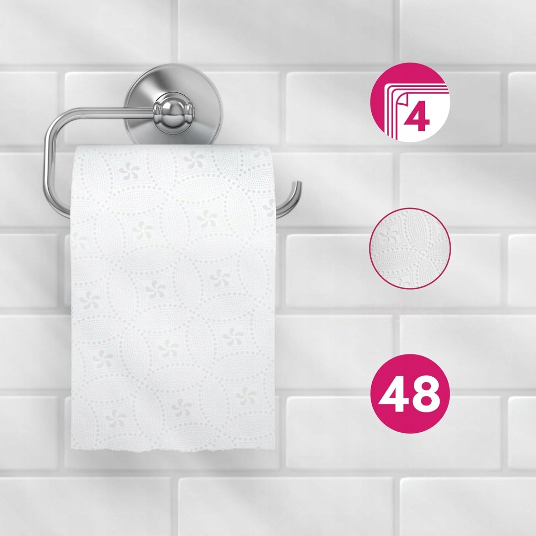 Toaletní papír Amazon 48ks v balení 4 vrstvy, bílý, bez zápachu