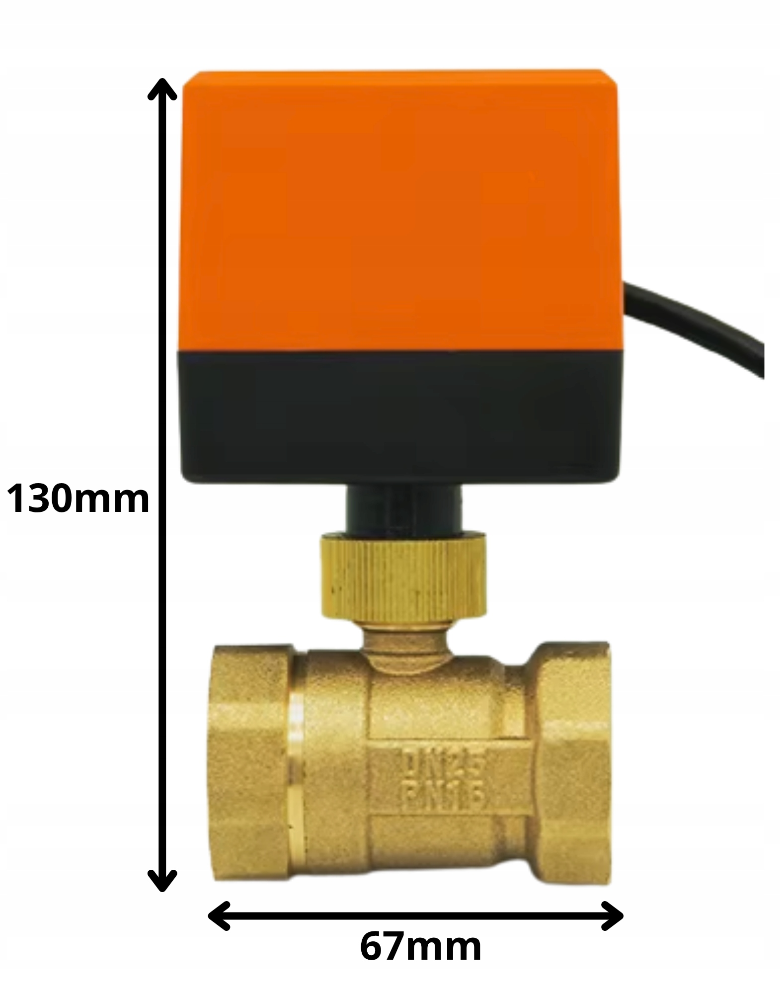 Elektrozawór kulowy z siłownikiem 1" DN25 230 V, dwudrożny RegMag – Elektrozawór kulowy 1" z siłownikiem RegMag EL-12