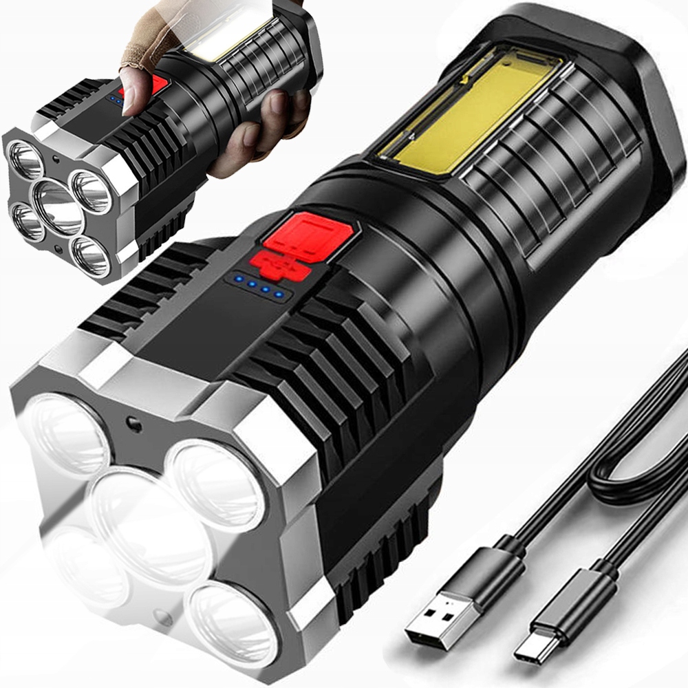 

Latarka Akumulatorowa Led Szperacz Mocna Powerbank