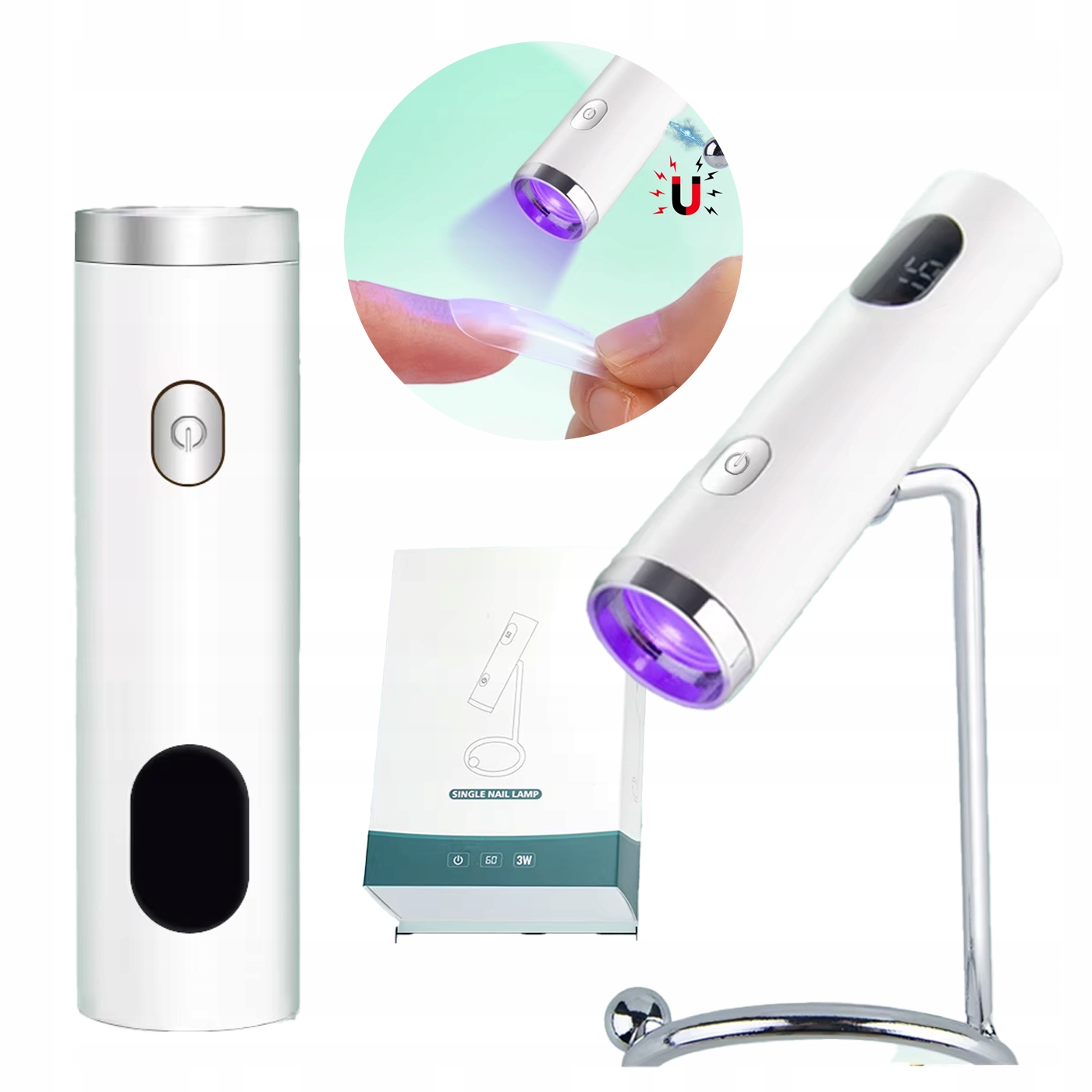 Uv Lampa Na Nehty přenosná s razítkem Pro Vytvrzování Gelu Kosmetická