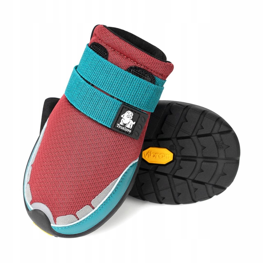 Levně Boty Pro Psa Truelove On Track Červené 2ks Vibram Ochrana Tlapek Velikost: Xs