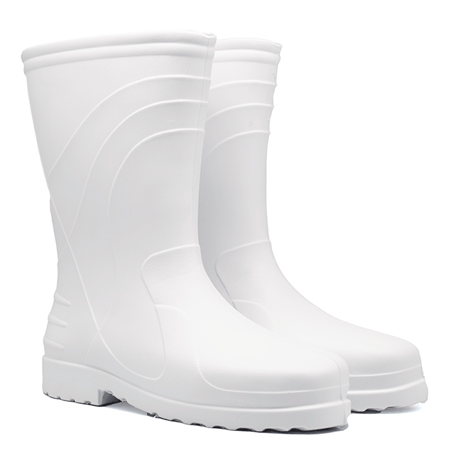 Kalosze DAMSKIE lekkie PIANKOWE ocieplane gumowce Białe gumiaki ochronne Oryginalne opakowanie producenta folia