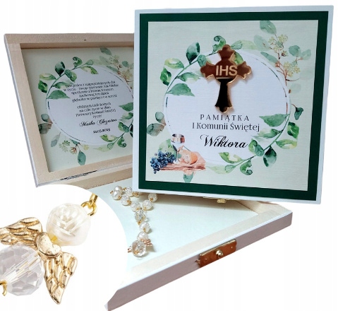 

Pamiątka Komunii Świętej Złoty Różaniec *