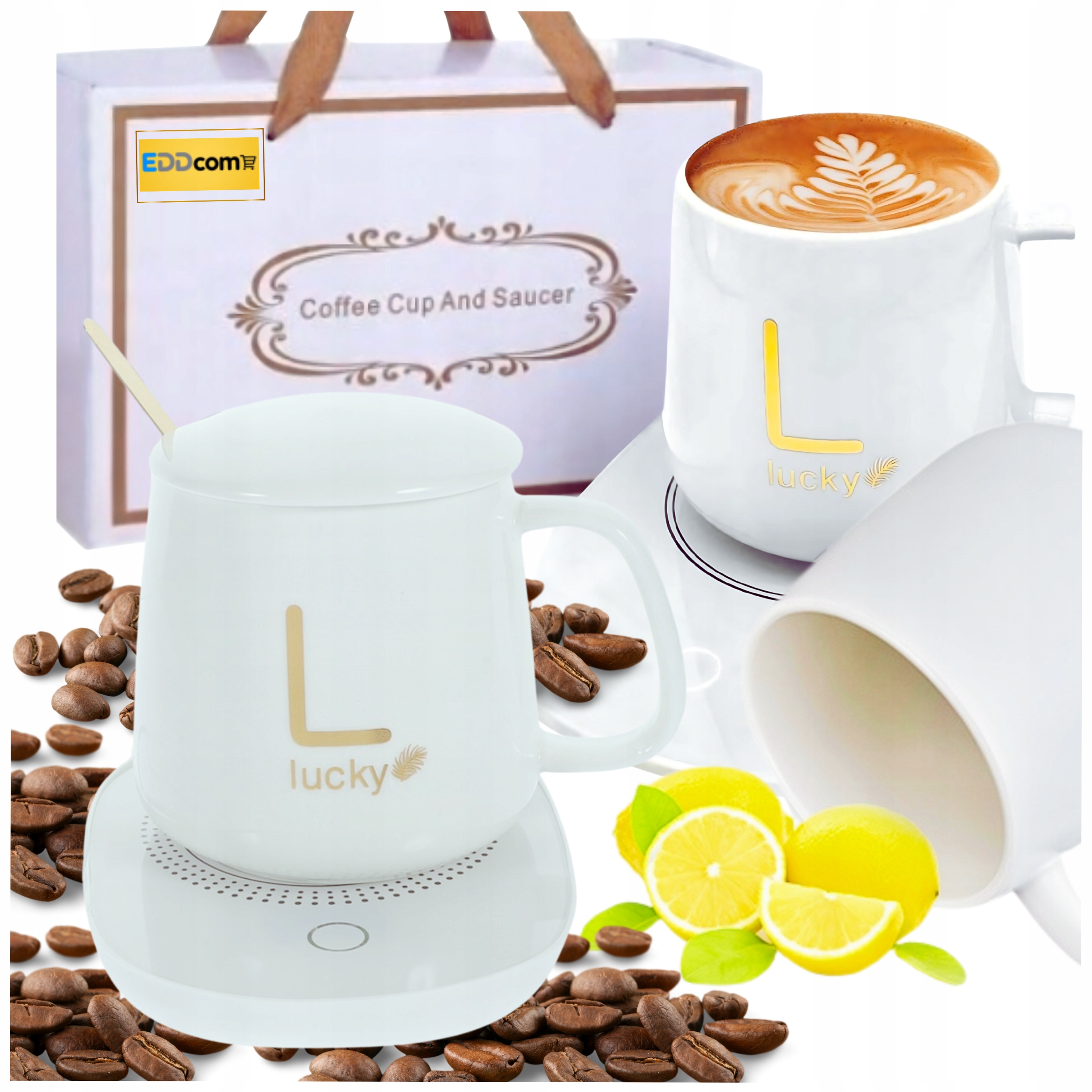 Ohřívač Na Šálek Kávy A Čaje Set 5v1 Hrnek s ohřívačem Dárek