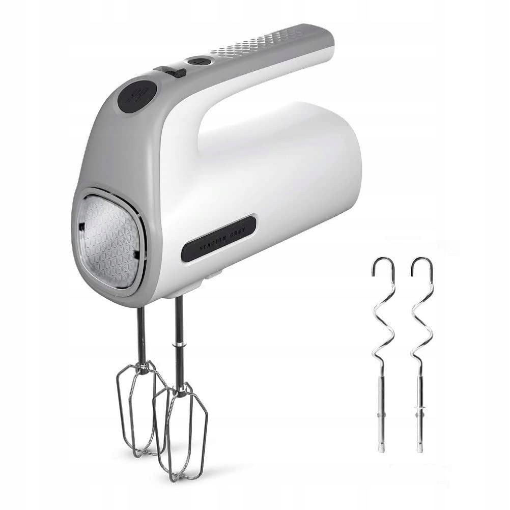 TAURUS Mieszadło Do Ciasta 300W 5 Prędkości Turbo BPA Free Białe Szare — miniatura 3