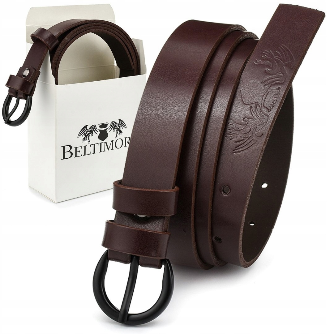 

Beltimore skórzany damski pasek czarny 2,5 cm