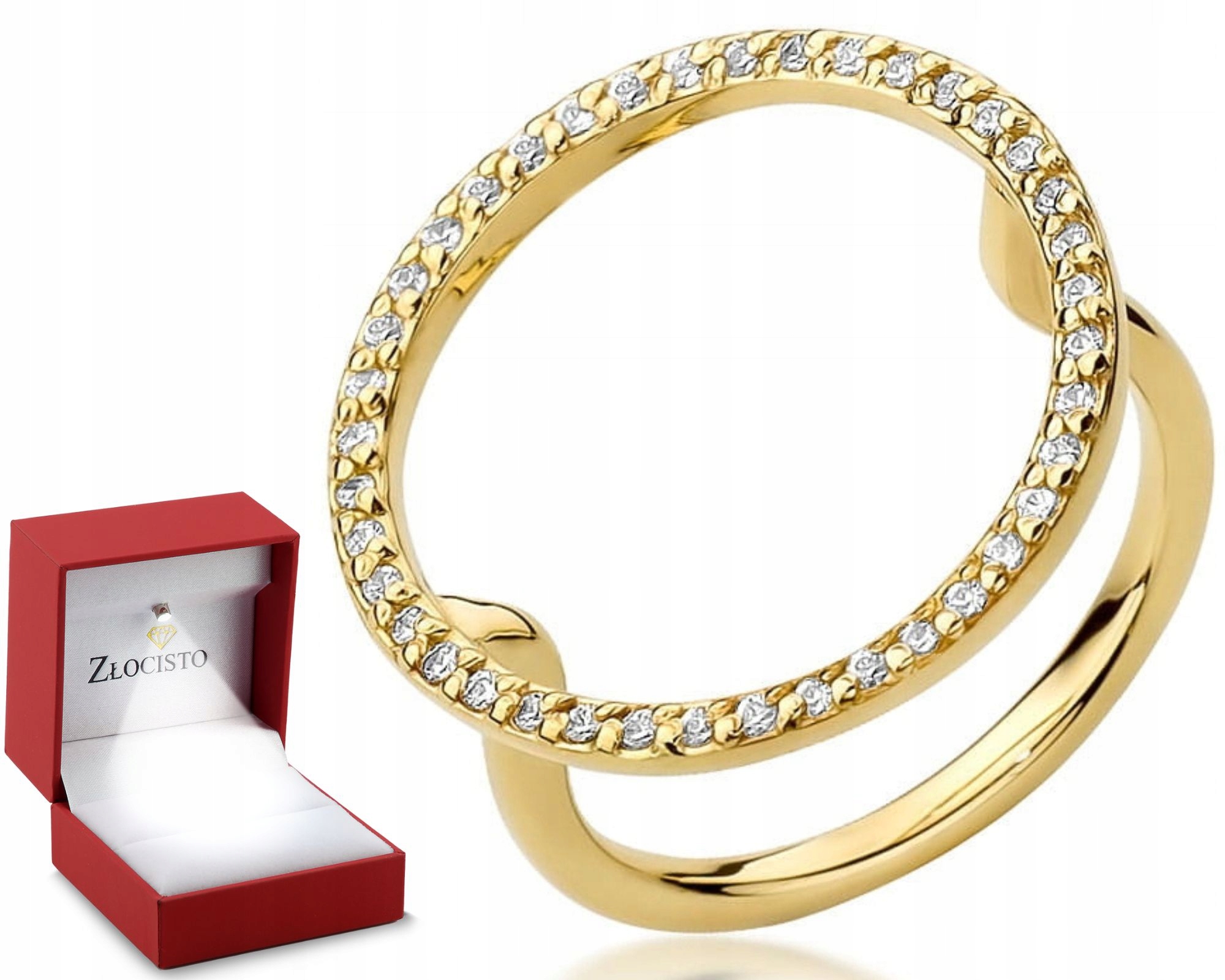 Złoty pierścionek z brylantami 0,20ct 585 diamenty