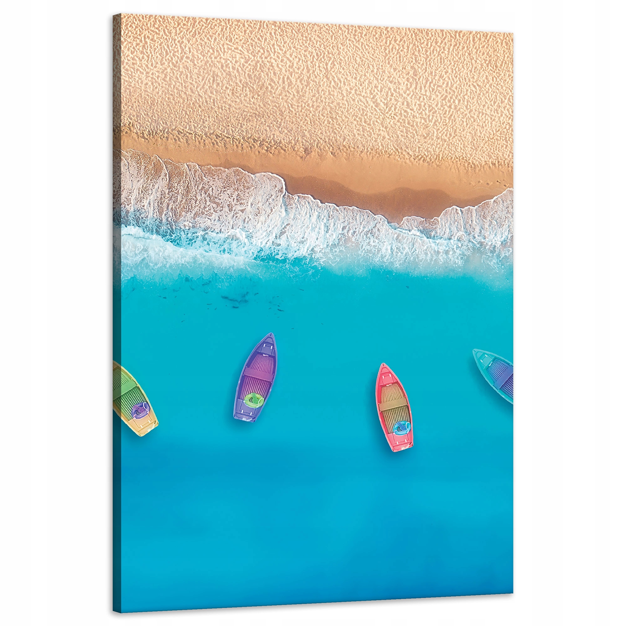 Obraz na plátně Lodě na břehu písku Voda 60x90 cm