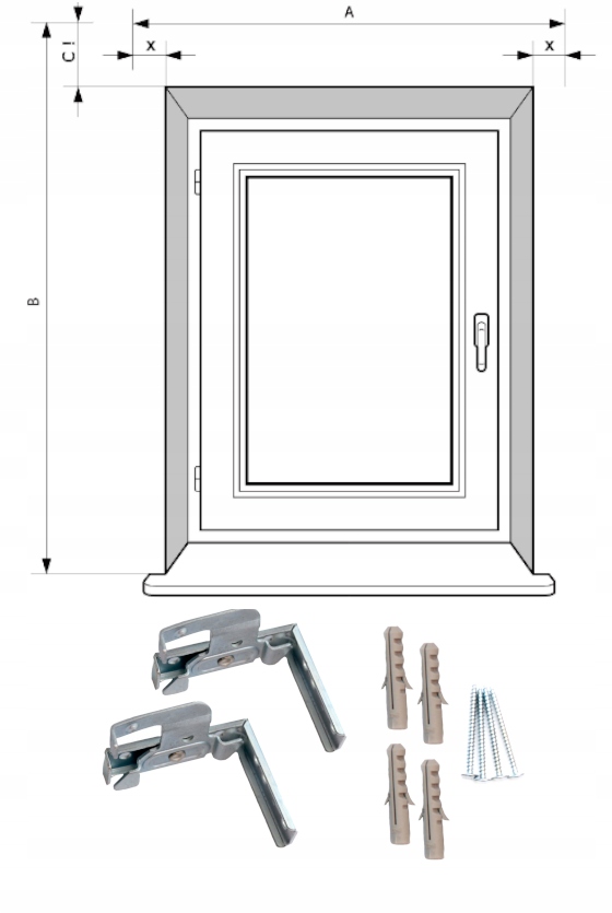 ŻALUZJE BIAŁY DREWNIANE 50mm 70x120 Szerokość lameli 25 mm