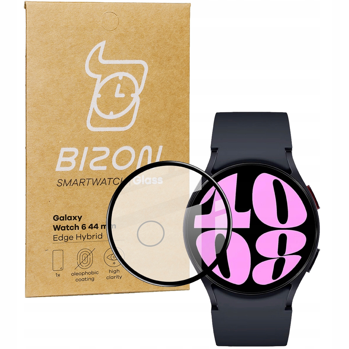Szkło hybrydowe Bizon do Galaxy Watch 6 44 mm