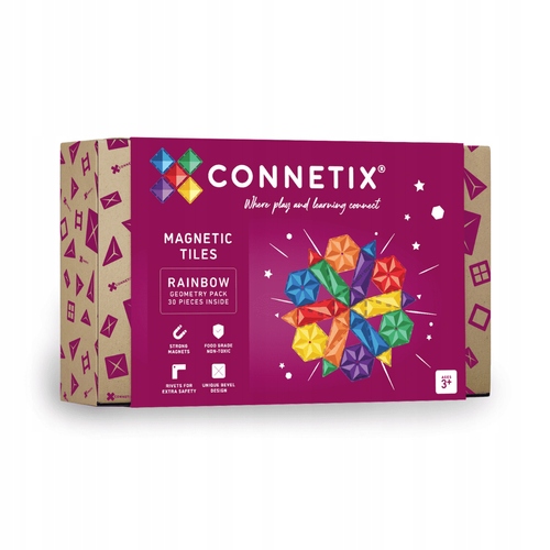 Connetix 30 el. klocki magnetyczne Geometry Pack kształty geometryczne