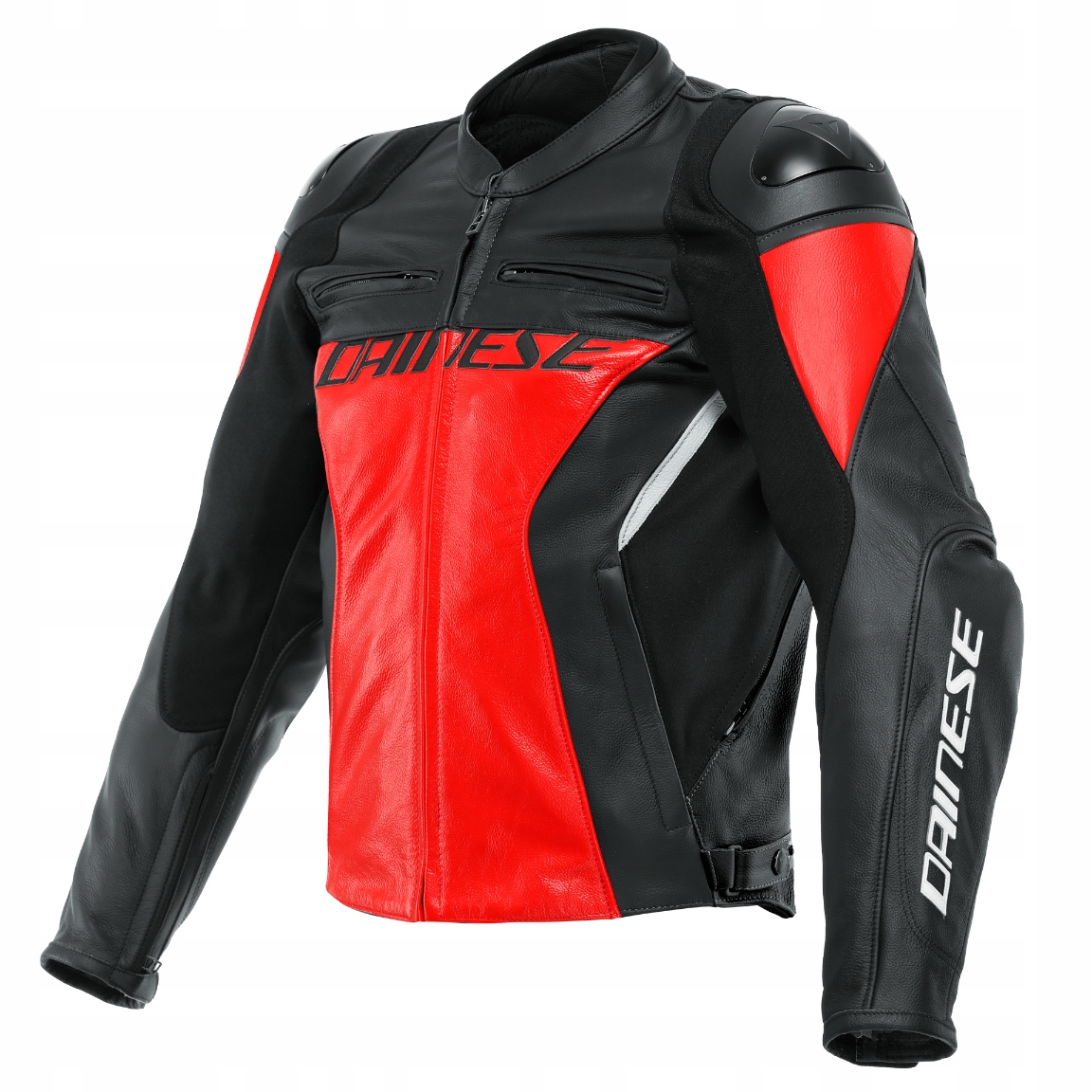 Kožená motocyklová bunda Dainese Racing 4 Červená/Čierna 46