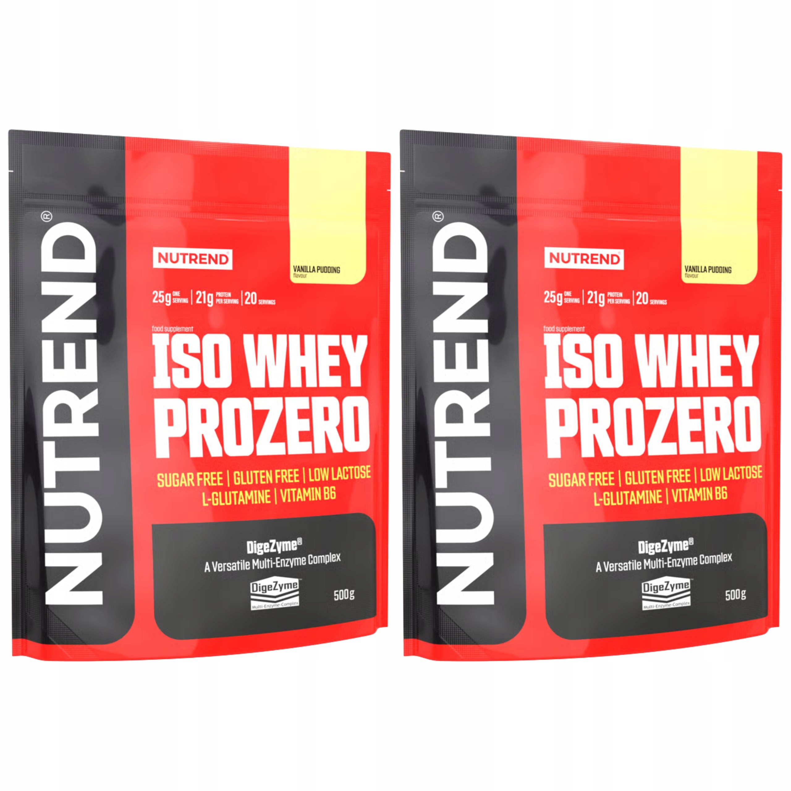 2x Proteinový izolát syrovátky Wpi 84% Regenerace Síla Hmotnost 500 g Nutrend