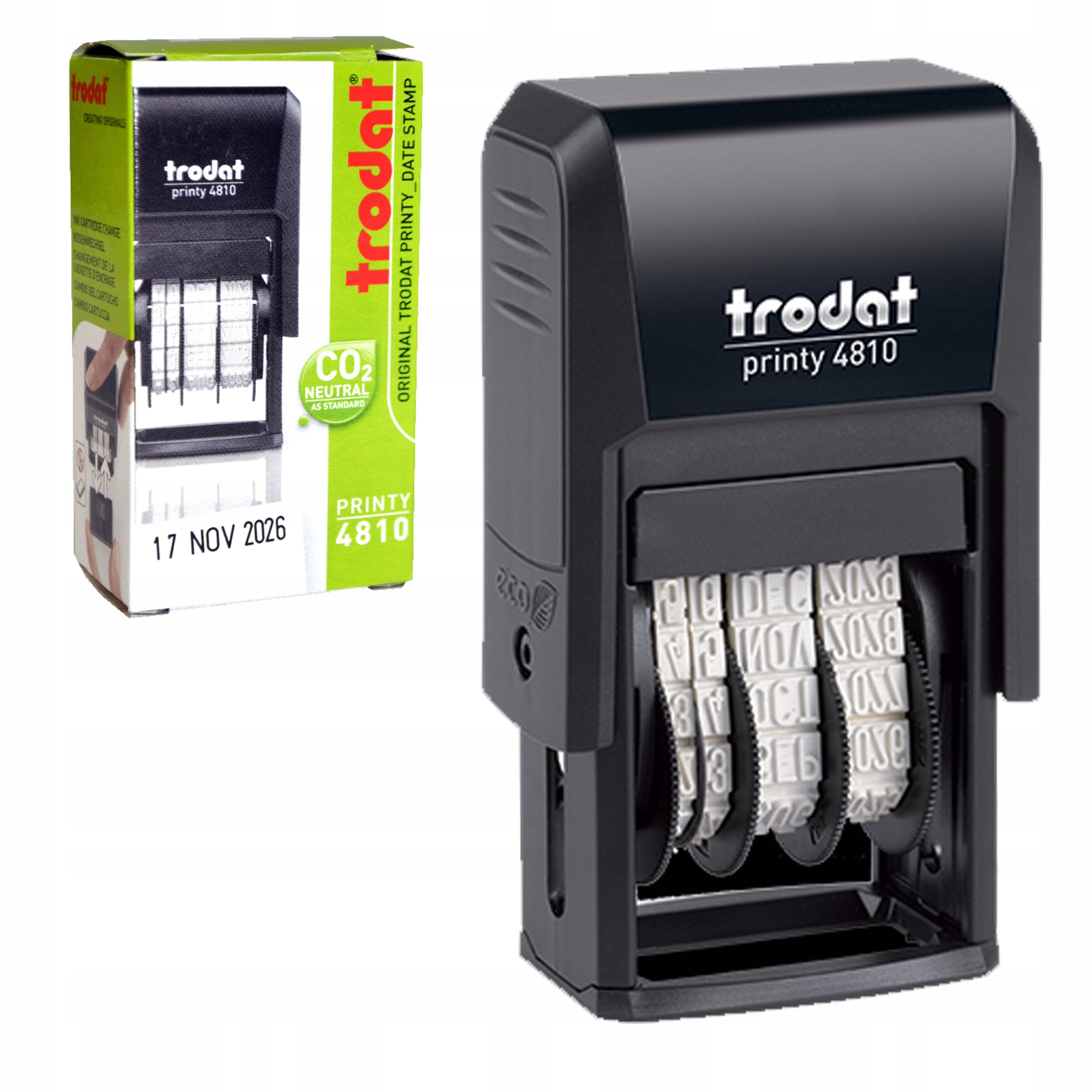DATOWNIK PIECZĄTKA ISO CYFROWY CZARNY TRODAT 4810 Kolor odbicia czarny