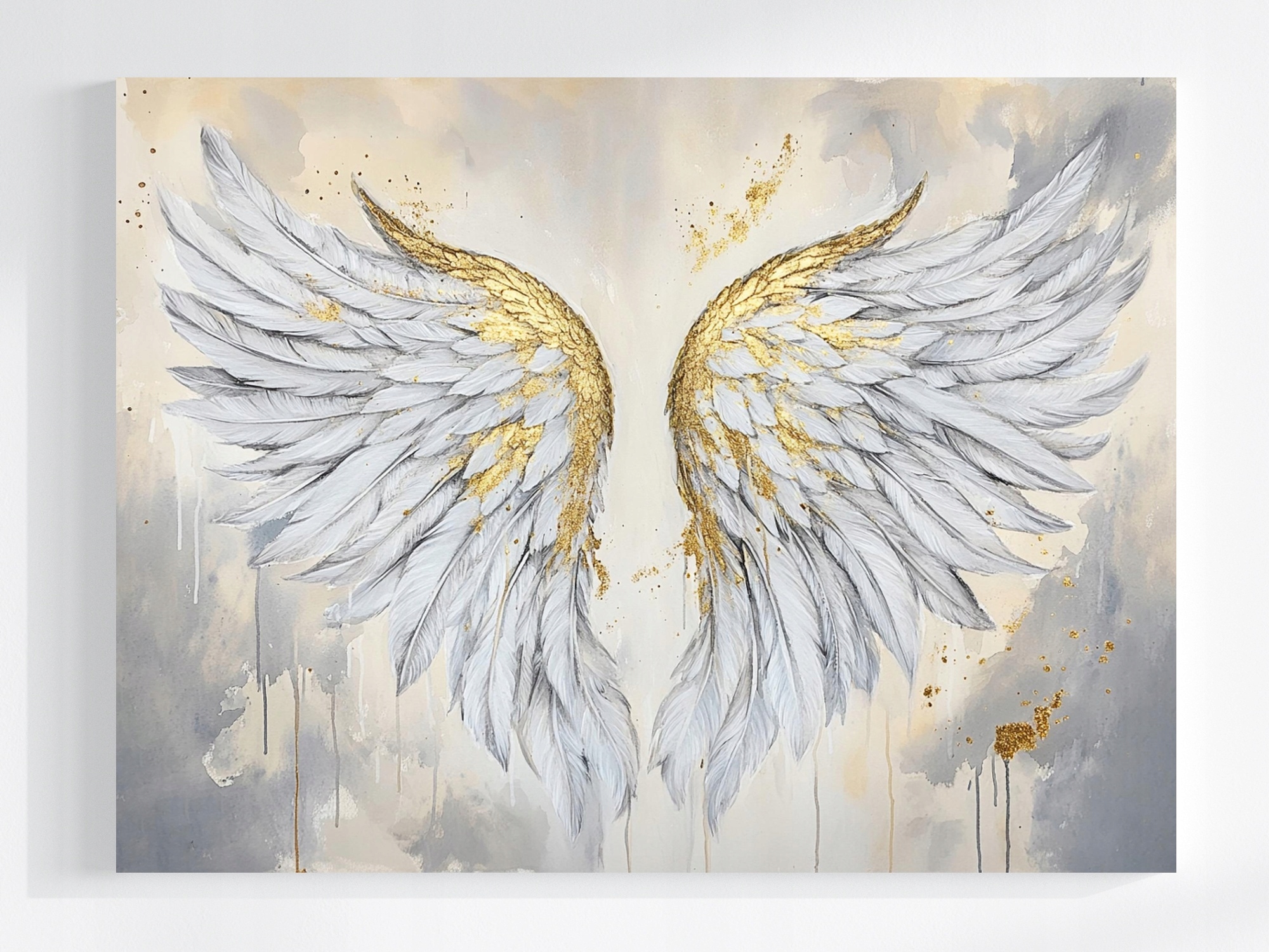 Obraz Na Plátně Canvas Stěna Nástěnná Křídla Anděl Boho Glamour 80x60