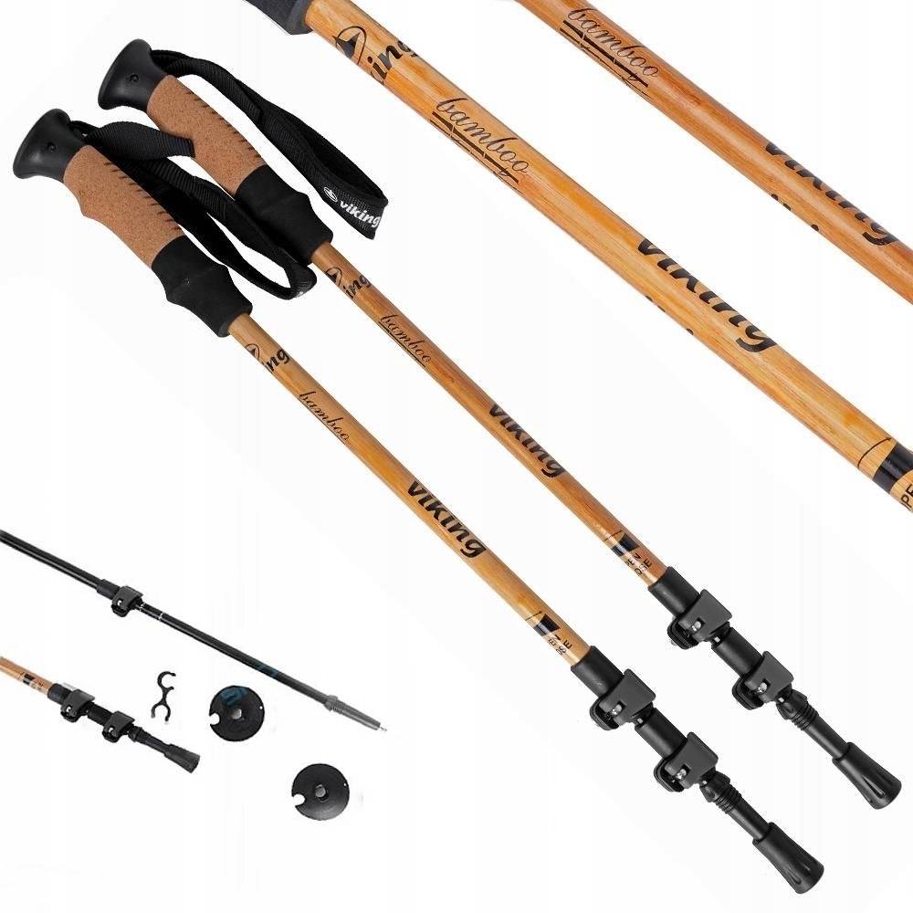 

Viking Bambu kije trekkingowe składane alu bambus