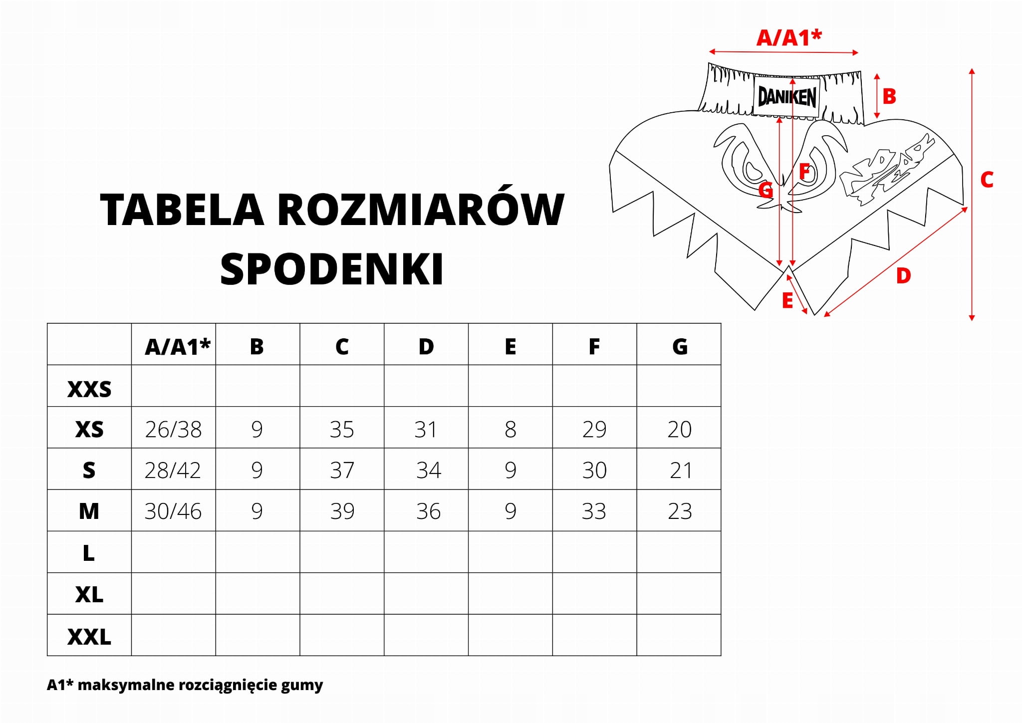 SPODENKI TRENINGOWE MUAY THAI - TOURNAMENT DANIKEN Kod producenta TST-57