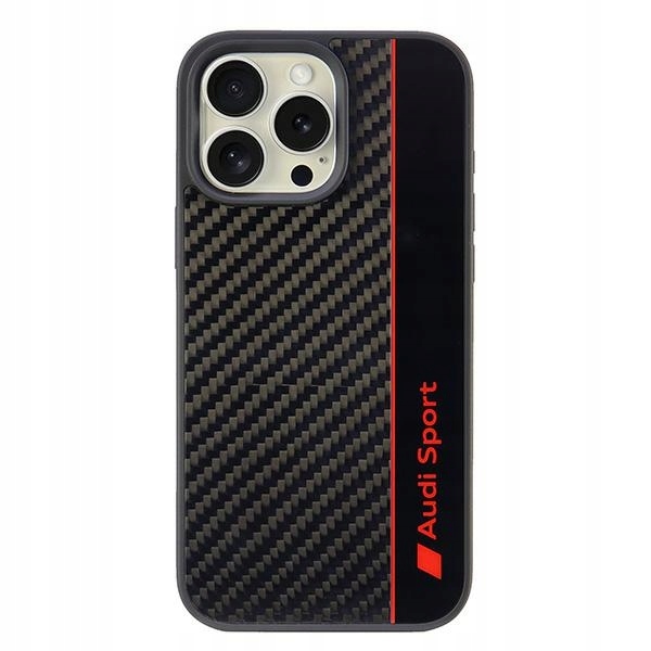 Etui Do Iphone 16 Pro Max 6.9" Audi Carbon Fiber Stripe Czarne Case Plecki
