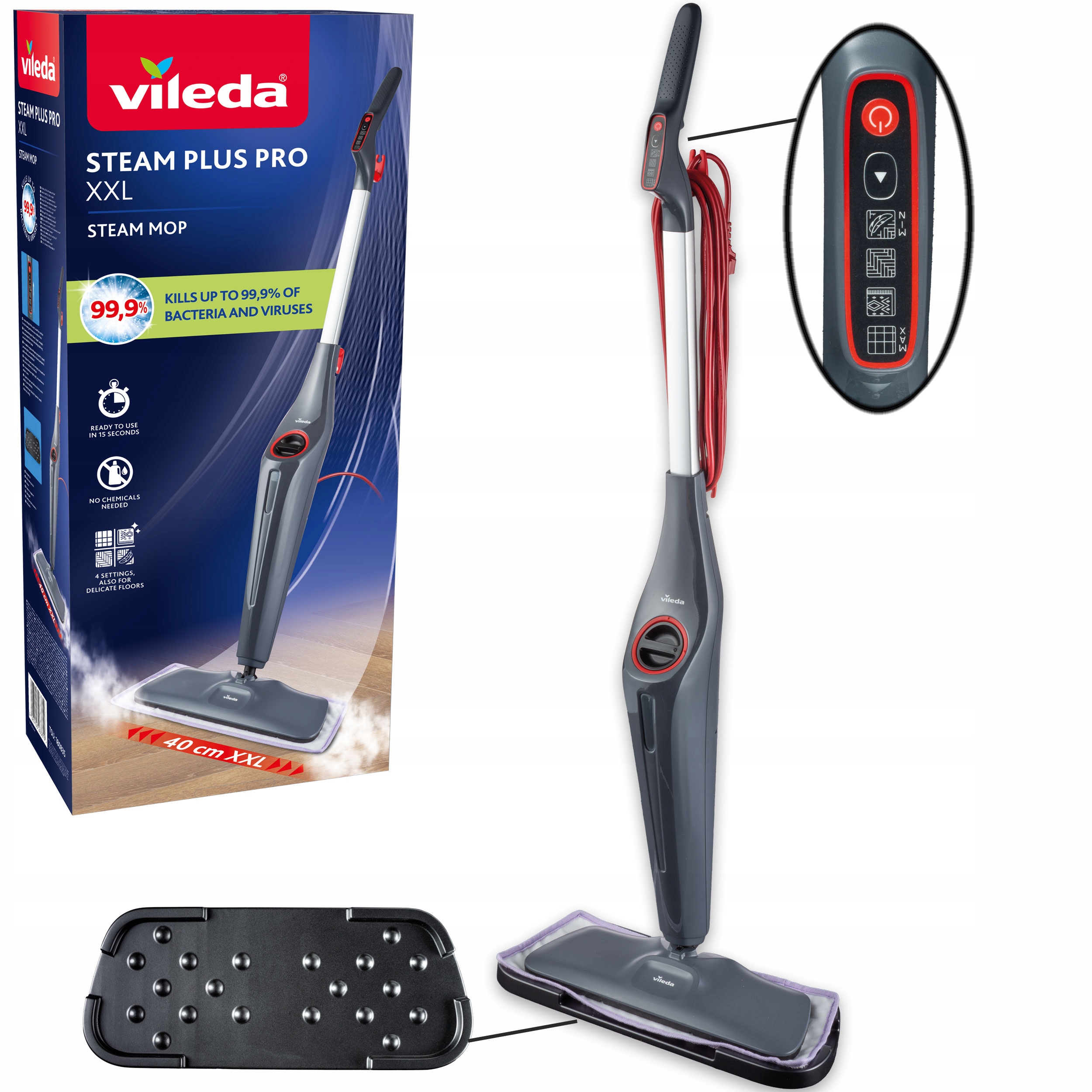 Mop parowy Vileda Steam Plus XXL Pro Nowy Model 2026