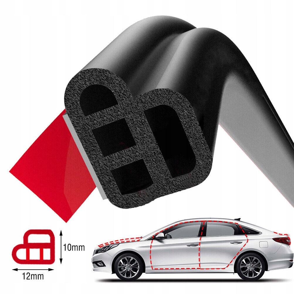 UNIWERSALNA LISTWA USZCZELNIAJĄCA DO DRZWI SAMOCHODOWYCH GUMOWA TAŚMA 16 M Producent części Inny