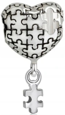 

Posrebrzane Charmsy Zawieszki Serce Modułowe