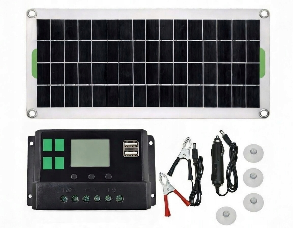 Fotovoltaický Set 20W 12V Solární Regulátor Nabíjení Pro Obytný Vůz