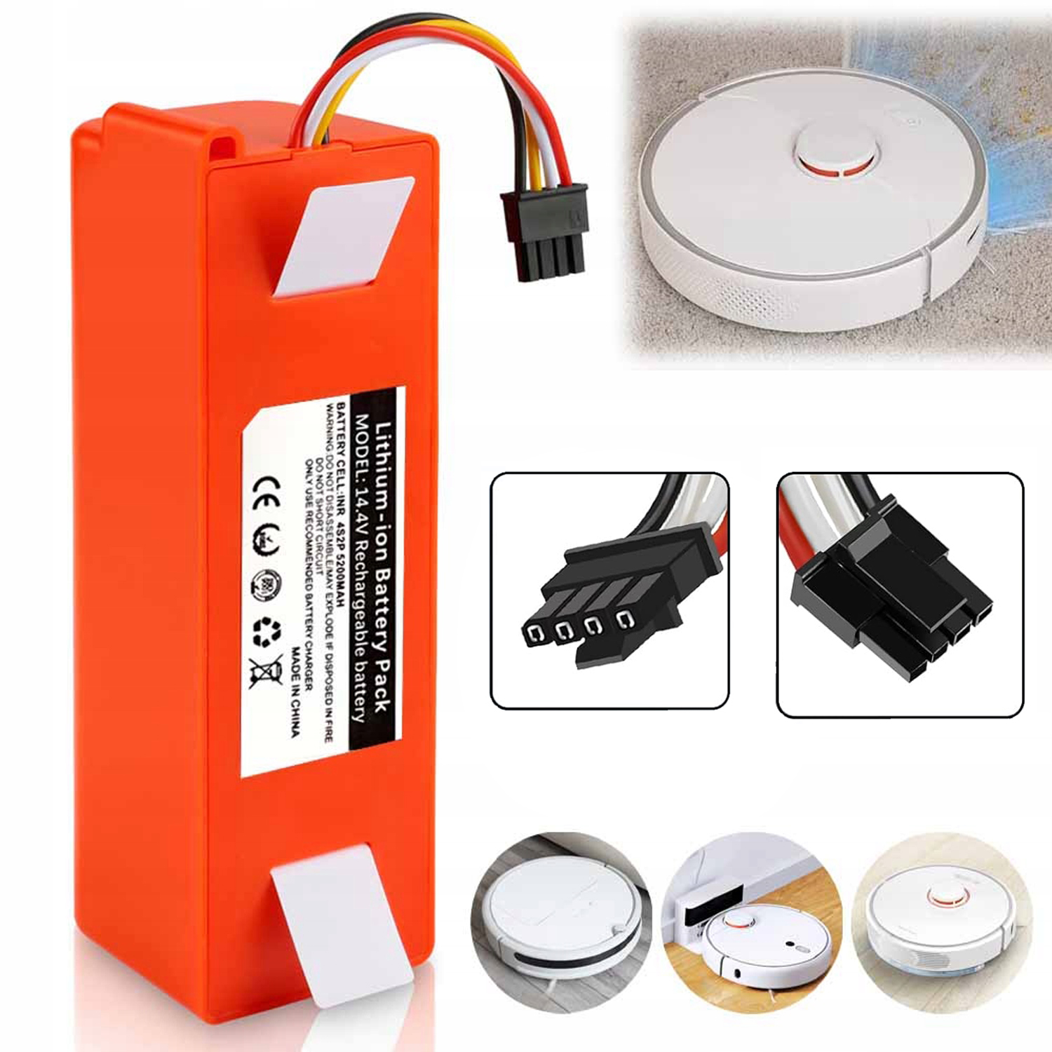 Akumulátor Lithium-iontová Náhradní Pro Xiaomi Roborock S50/S51/S55 5200MAH