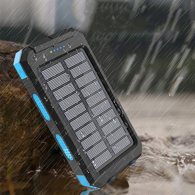 POWER BANK SŁONECZNY 30000MAH ZEWNĘTRZNA ŁADOWARKA BATERII DO TELEFONÓW WODOODPORNYCH Wysokość produktu 2 cm