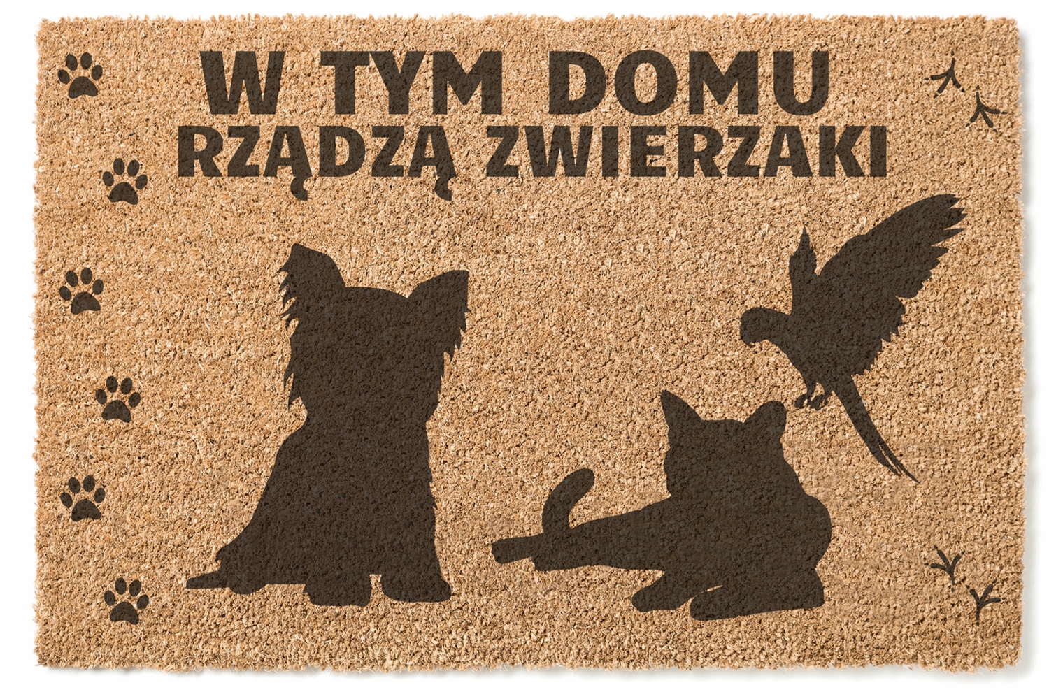 

wycieraczka nadruk W Tym Domu Rządzą Zwierzaki