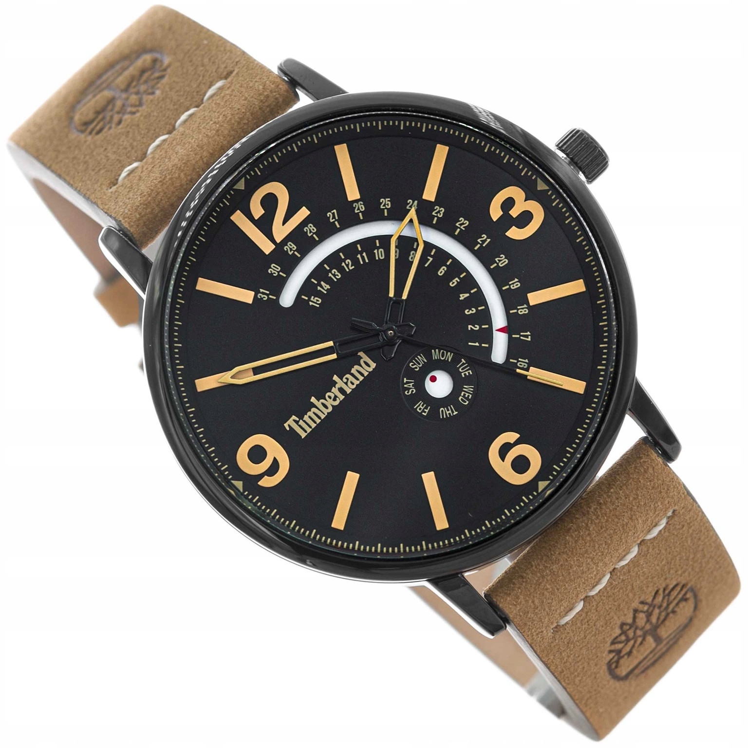 Pánské Hodinky Timberland TDWGB2182703 Hnědé Na Řemínku Datumovka