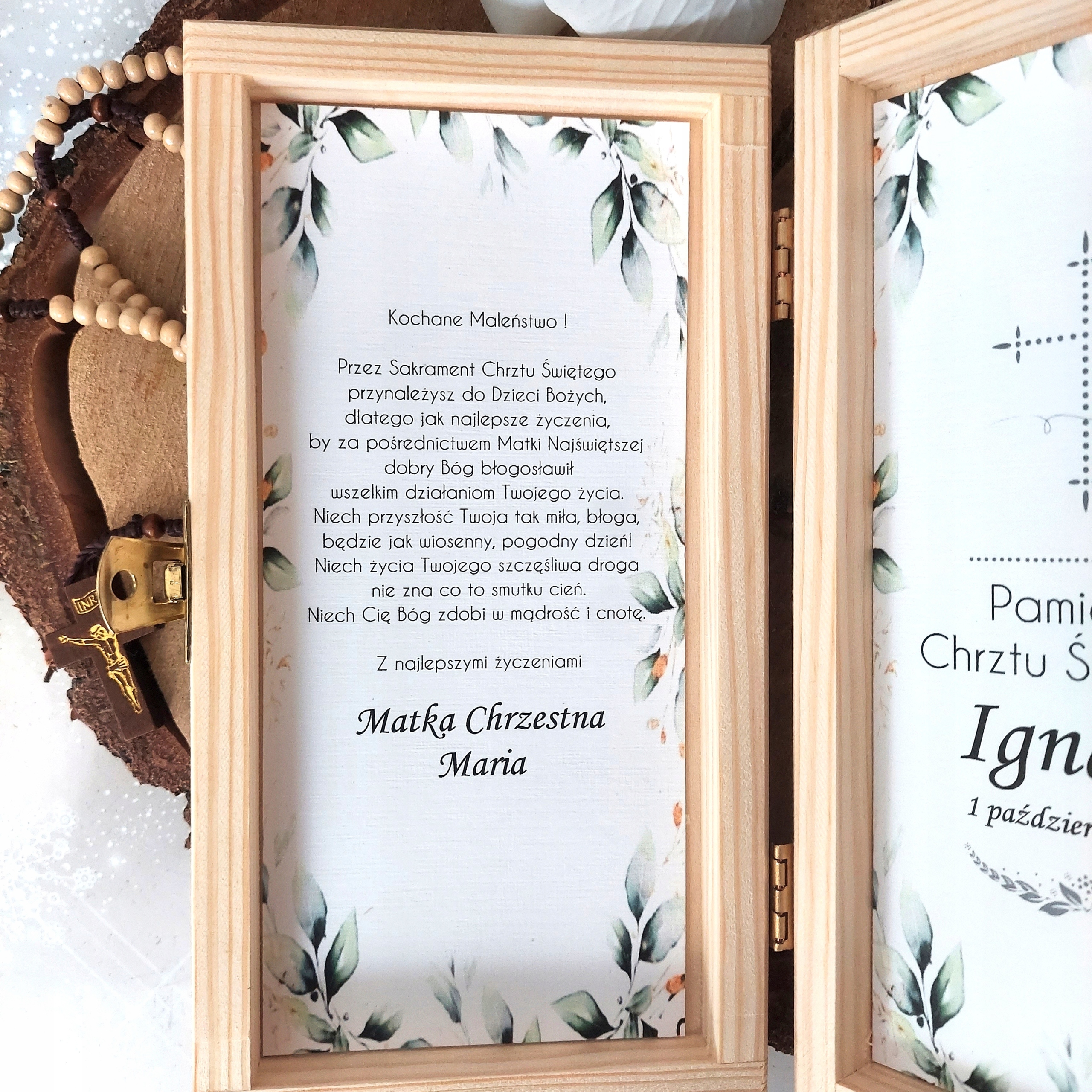 Pamiątka Sakramentu CHRZTU Z ANIOŁKIEM Rodzaj gadżetu niezbędnik
