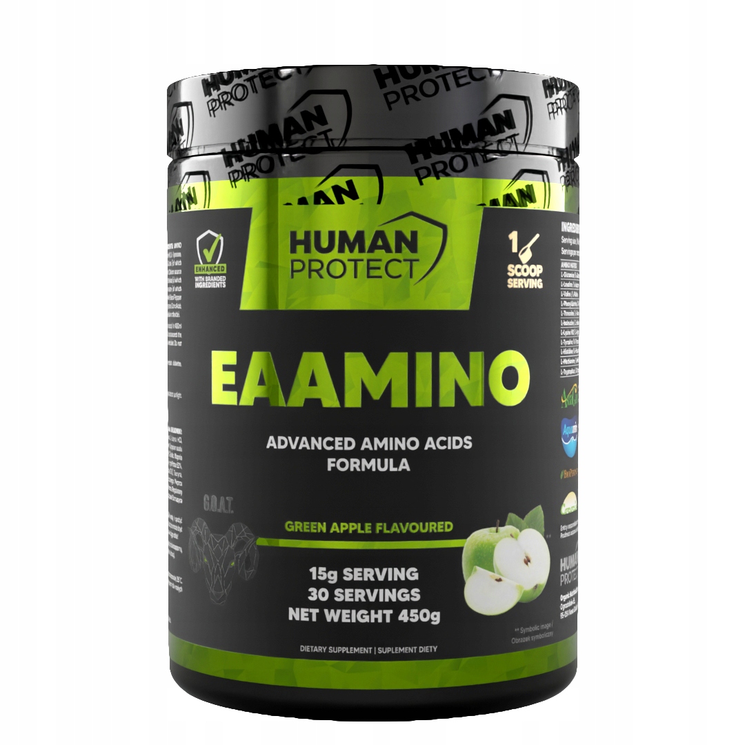 Proszek EAA EAAmino Human Protect 450 g jabłkowy