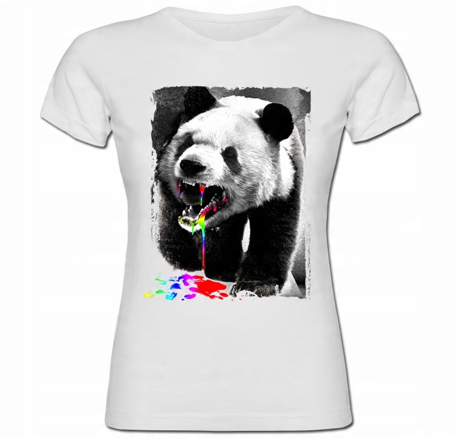 

Koszulka z pandą Miś Panda kolory tęcza S