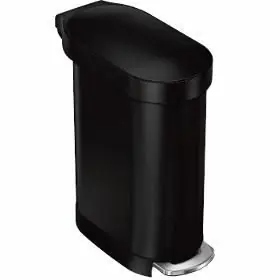 Levně Simplehuman Slim Úzký odpadkový koš, pedálový, 45 l, černý