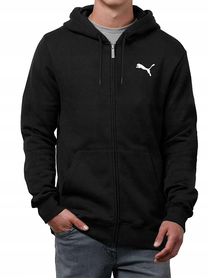 Bluza męska z kapturem Puma Small Logo zapinana na zamek czarny 58670251 L