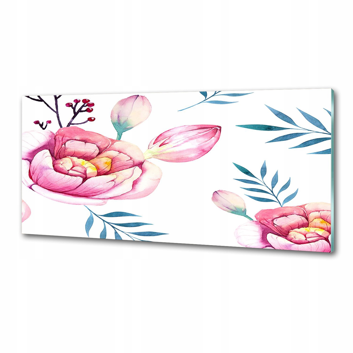Panel do kuchyne Kvetinový vzor 125 x 50 cm Lepidlo