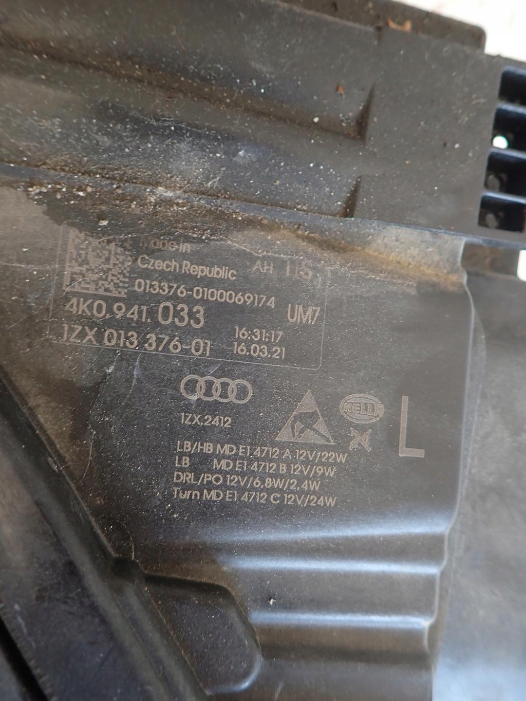 light front front left AUDI A6 C8 2018- FULL LED 4K0941033