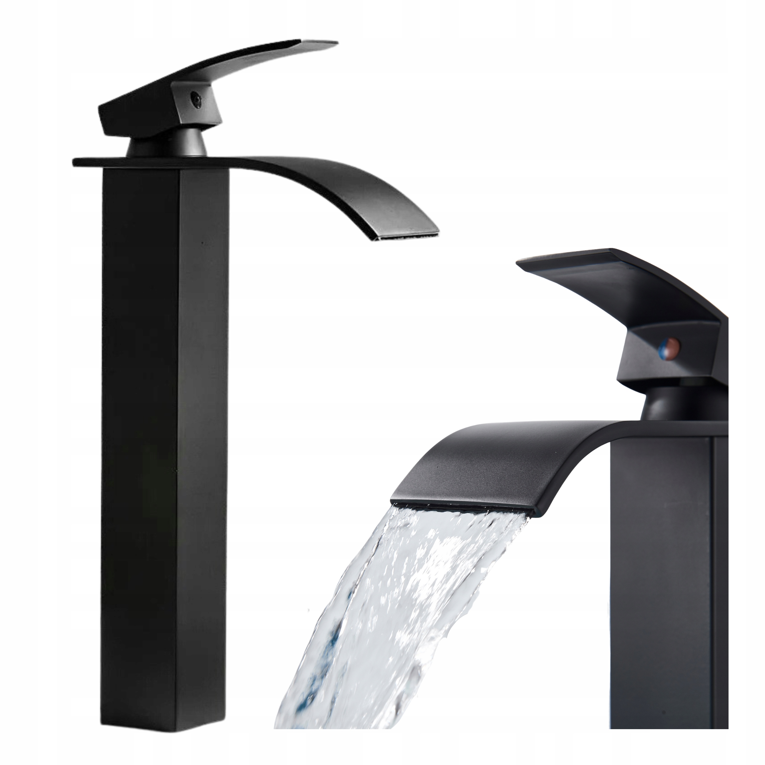 Koupelnová Stojánková Umyvadlová Baterie Vodopád Mosaz Černá Ari