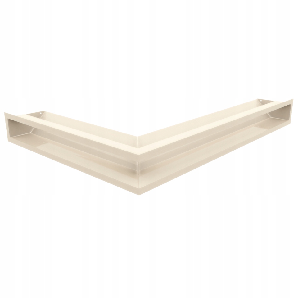 Ventilační mřížka do krbu Luft rohová pravá 54,7x76,6x9 krémová