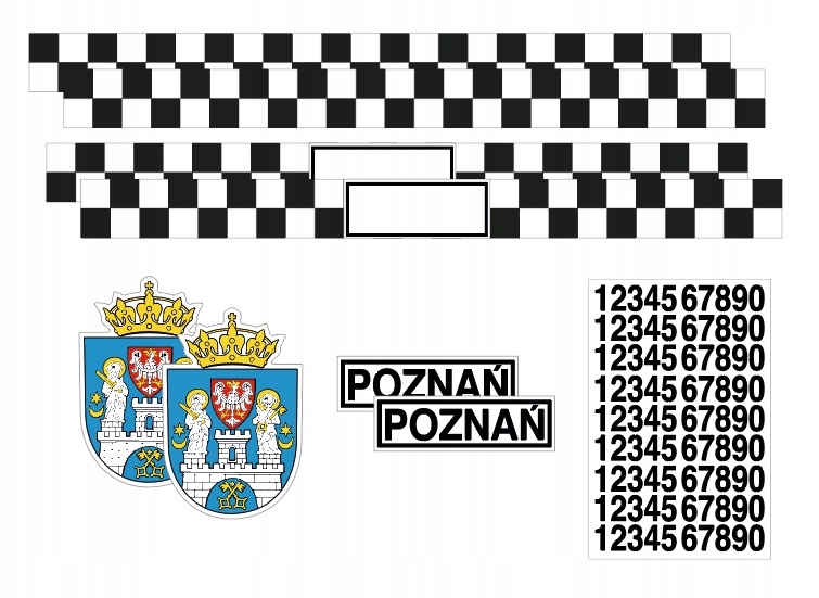 

oznaczenie Taxi Poznań naklejki magnetyczne