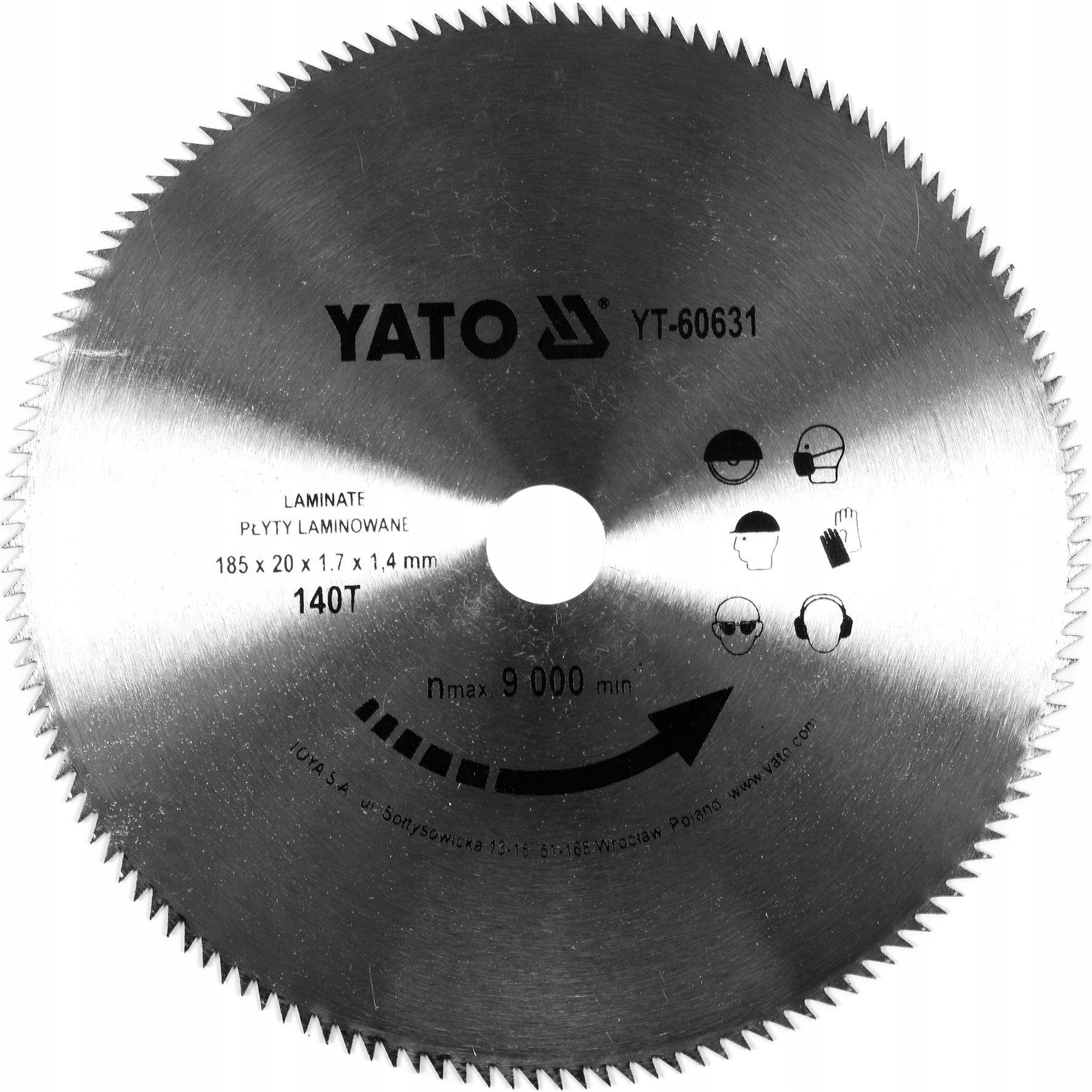 

Yato Tarcza Do Paneli Blatów Płyt 185mm x 20 x140T