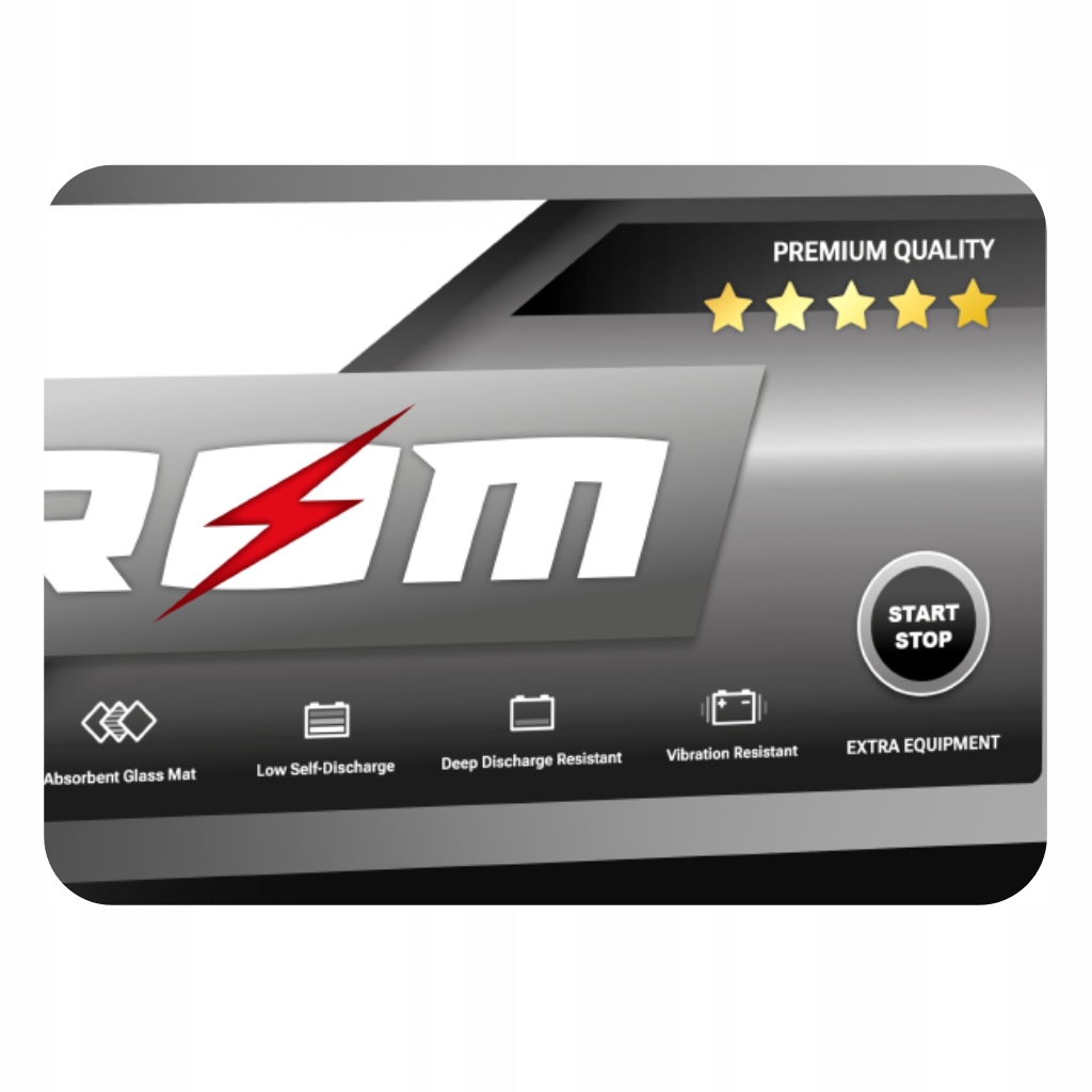 Akumulator GROM AGM START&STOP 80Ah 800A Prawy Plus Model agm start&stop