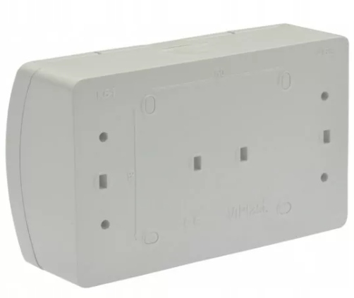 GNIAZDO PODWÓJNE HERMETYCZNE NATYNKOWE Z KLAPKĄ Przeznaczenie Elektryczne