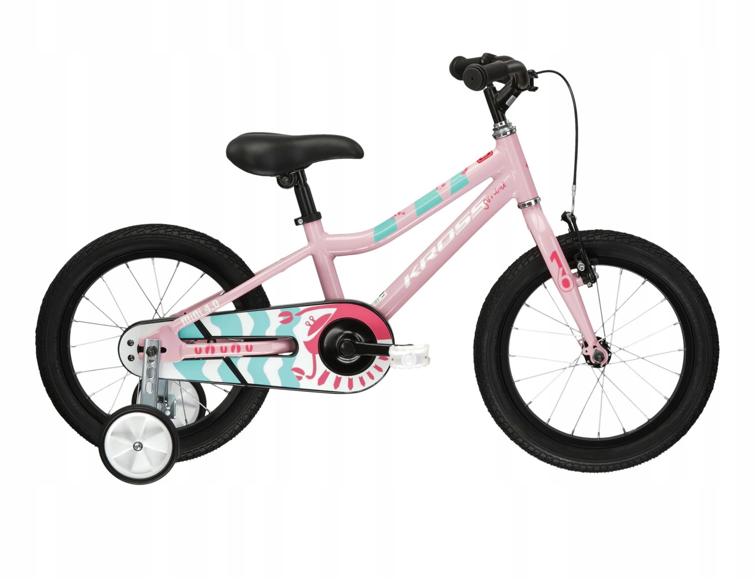 Rower dla dzieci Kross Mini 4.0 16" różowy połysk V-brake 2024 3lata+