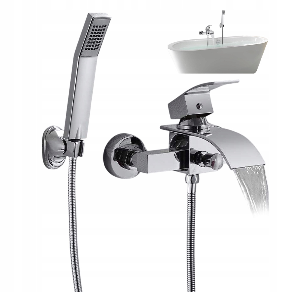 Vysoce Kvalitní Nástěnná Baterie Do Koupelny Se Sprchou, Mosaz, Chrom
