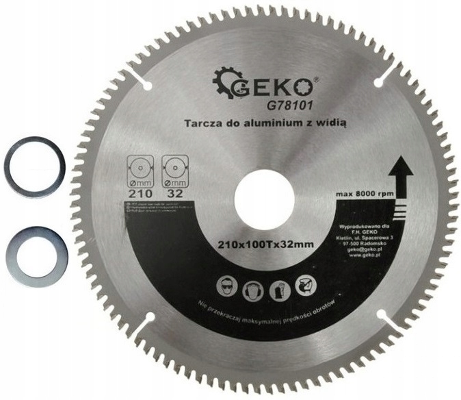

Piła Tarczowa Do Aluminium 210mm Tarcza Widiowa