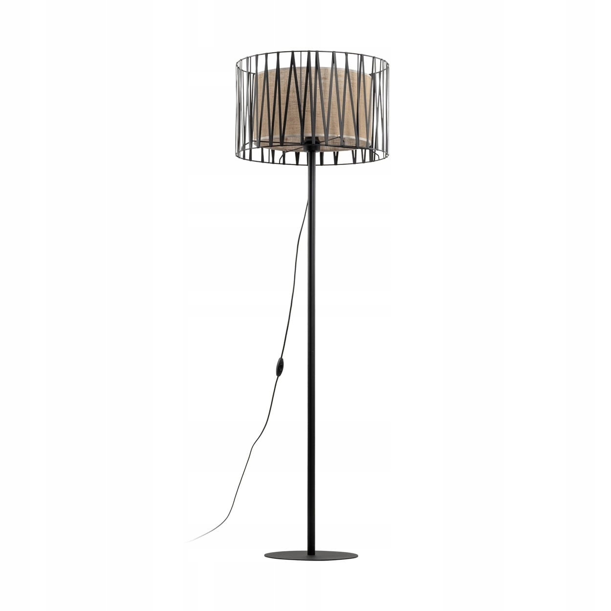 Lampa podłogowa stojąca z Abażurem Harmony kolor Czarny 5890 Tk Lighting